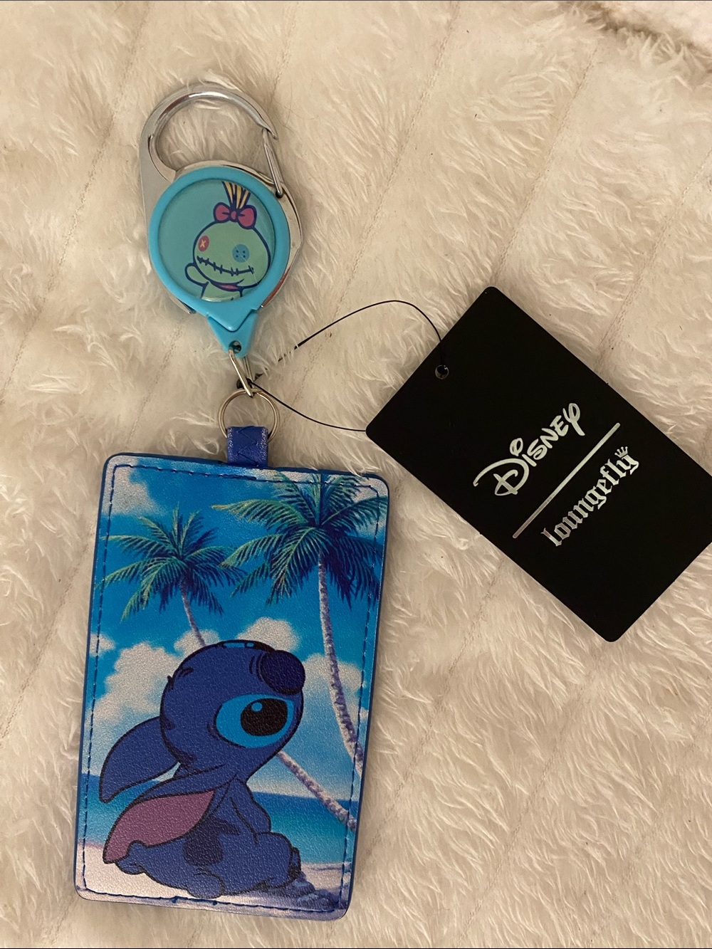 BNWT! Loungefly Disney Lilo and Stitch Retractable Lanyard and Cardholder 🌺🌊🌴